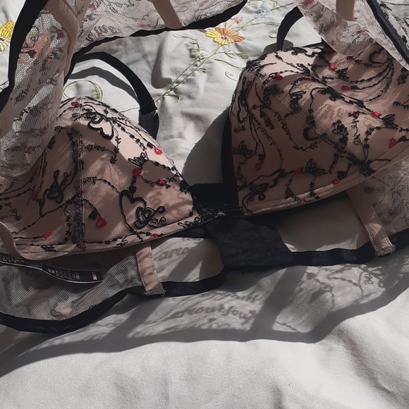 NWOT VS embroidered long line bra - Picture 6 of 11